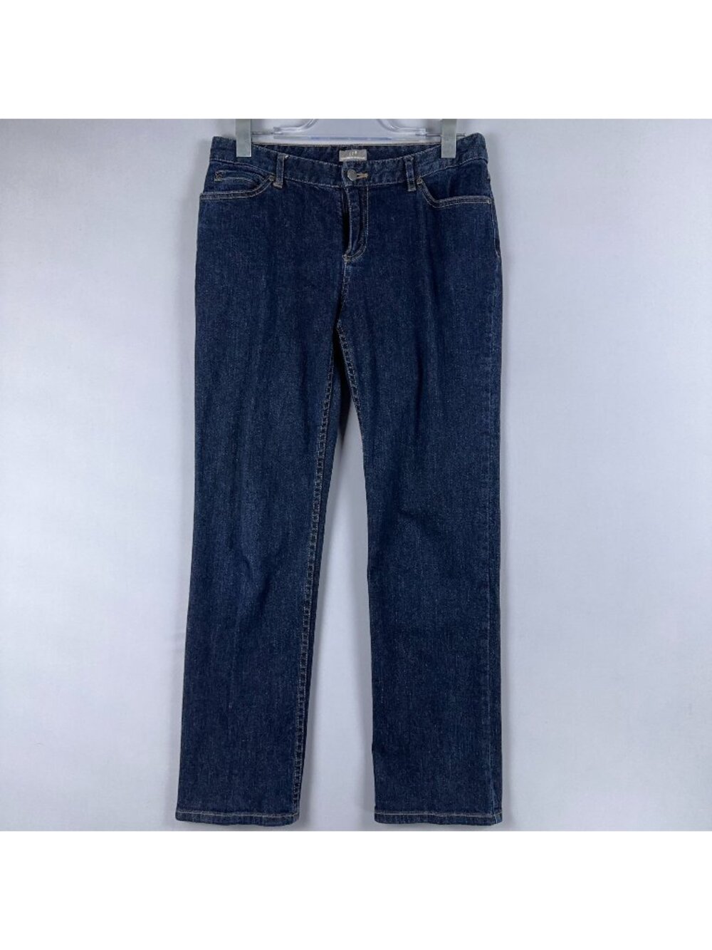 J. Jill Jeans Size 6Petite Authentic Fit Below Waist Straight Mid Rise Dark Wash